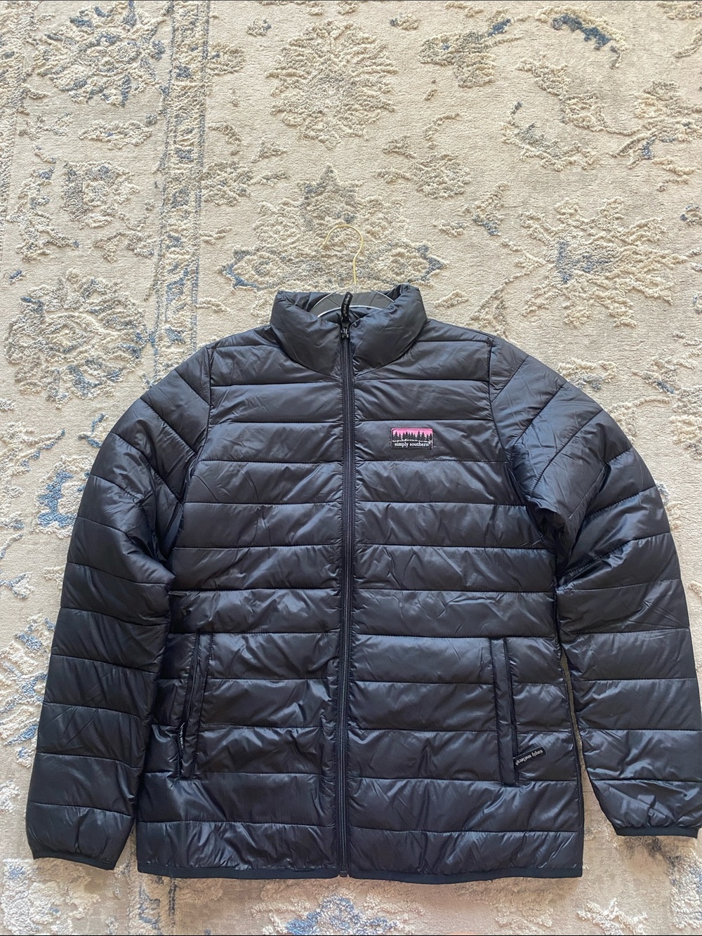 Simply Southern Black Quilted Lightweight Puffer Jacket